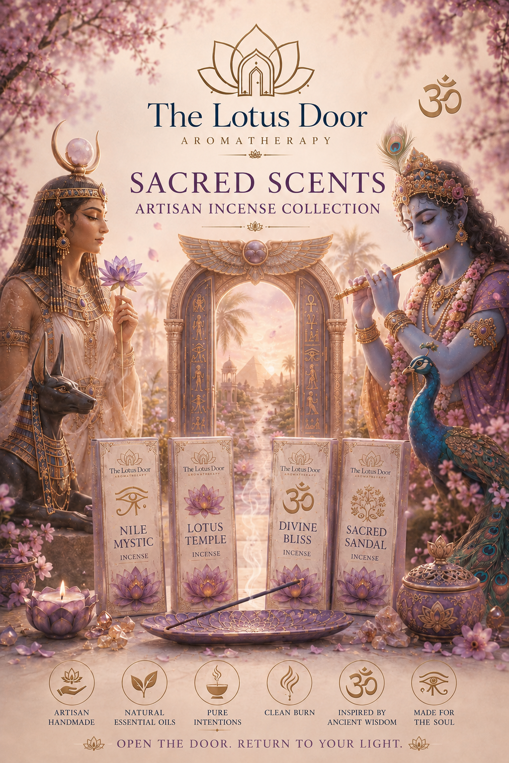 The Lotus Door Sacred Scents Artisan Incense Collection
