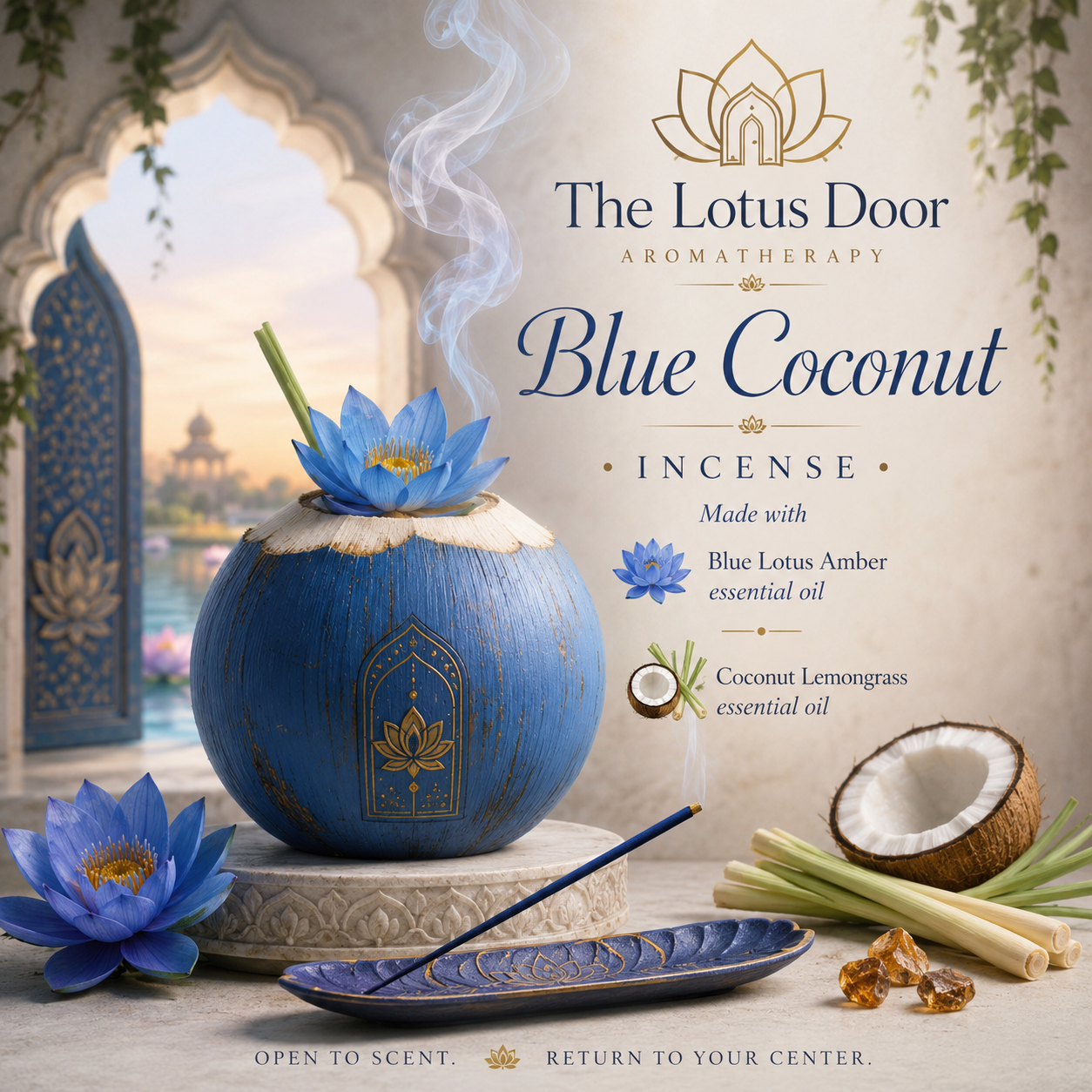 Blue Coconut Artisan Incense